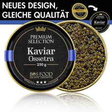 BOS FOOD Premium Selection - Ossetra/Osietra Kaviar, Acipenser gueldenstaedtii, 250 g