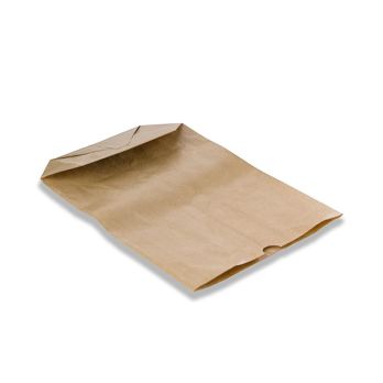 Kreuzbodenbeutel, Papier, braun, 28x19x7cm, 500 St