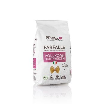 Ppura Farfalle Nudeln aus italienischem Hartweizen, BIO, 500 g