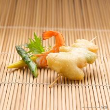 Tempura Teig Garnelenspieße mit Gemüse (gr.Spargel u. Mais), TK, 1 kg