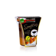 Soufflini - Schokoladensouffle mit flüssigem Kern, auf Marille, vegan, BIO, 100 g