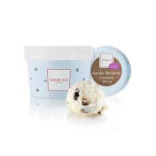 Creme Eis - Vanille-Brownie, im Becher,  TK, 3,78 l, 27 x 140ml