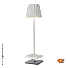 Tischleuchte TROLL - Outdoor, mit Akku, 38x10x11cm, Alu, weiß (78170), 1 St