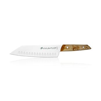 VIVUM Santokumesser, Kullenschliff, mit Holzgriff, 18cm, DICK, 1 St