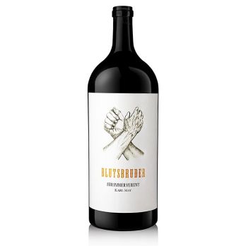 2022er Blutsbruder Rotweincuvee QW, trocken, 12,5 % vol., Karl May, Methusalem BIO, 6 l