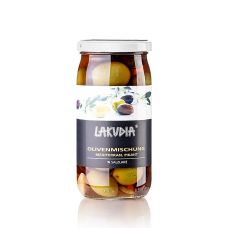 Olivenmischung mediteran pikant, mit Chili, Lakudia, 355 g