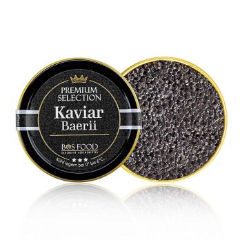 BOS FOOD Premium Selection - Baerii Kaviar (baerii), Aquakultur, ohne Konservierungsmittel, China, 50 g