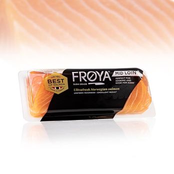 Lachs Mid-Loin ½, Pre-Rigor, Sashimiqualität, FROYA, Norwegen, 300 g