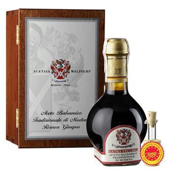 Aceto Balsamico Tradizionale DOP/g.U., Riserva Ginepro, 80 Jahre, Malpighi, 100 ml