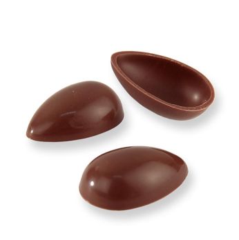 Pralinen-Ei-Halbschalen, Vollmilch, klein, 40x26mm, Läderach (Ostern), 588 St