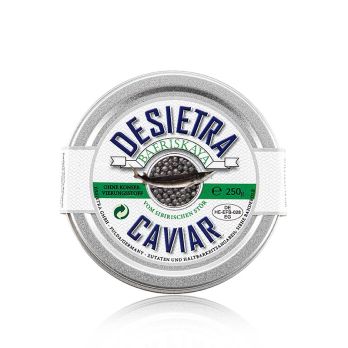 Desietra Baeriskaya Kaviar (baerii), Aquakultur, ohne Konservierungsmittel, 250 g