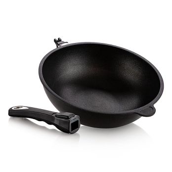 AMT Gastroguss, Wokpfanne, ø 28cm, 11cm hoch, mit abnehmbarem Griff, 1 St
