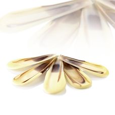 Deko-Aufleger Feder - weiße Schokolade, marmoriert, 70mm, 235 g, 126 St