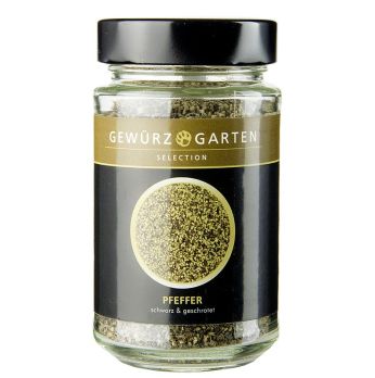 Gewürzgarten Pfeffer, schwarz, fein geschrotet, 100 g