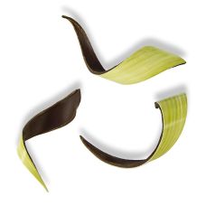 Deko-Aufleger Twist Green, grüner Überzug, dunkle Schokolade, 20x80mm, 130 g, 80 St