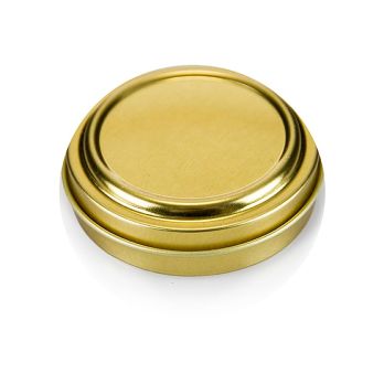 Kaviardose - gold, unbedruckt, ohne Gummi, ø5,5cm, für 80g Kaviar, 100% Chef, 1 St