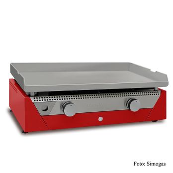 Plancha Bräter, PROFI Rainbow Rot, 70x40cm, 12mm, 6,6KW Gas (Simogas), 1 St
