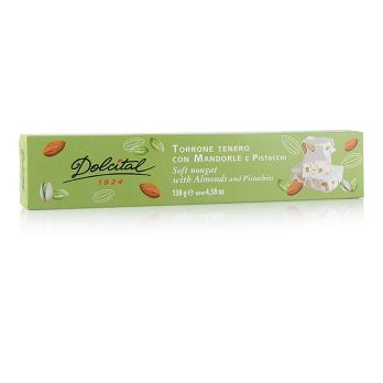 Torrone Riegel - Mandel & Pistazien, weich, Dolcital, 130 g