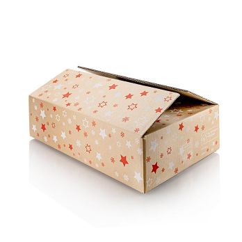 Weinpräsentkarton Natura Weihnachtssterne, 3er Präsentkarton, 360mm, 1 St