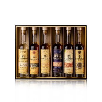 Plantation Rum Experience Box Geschenk SET,  6 x 10 cl, 600 ml, 6 x 100ml