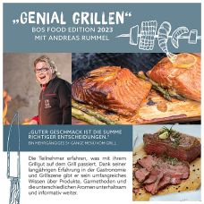 Grillseminar 2023 Rummels Genial Grillen, 21. Juni 2023, ab 15.30 Uhr, 1 St