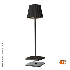 Tischleuchte TROLL - Outdoor, mit Akku, 38x10x11cm, Alu, schwarz (78171), 1 St
