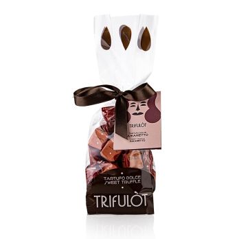 Tartuflanghe - trifulòt - Trüffelpralinen Alba mini, Amaretto (rot), 180 g