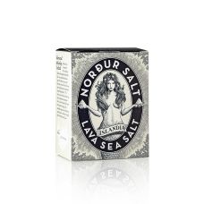 NORDUR isländische Salzflocken, LAVA (schwarzes Salz mit Kohle), Dekorsalz, 100 g