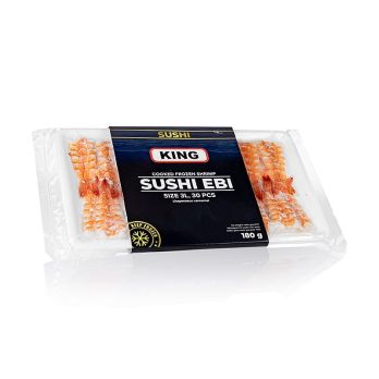 Sushi Belag Ama Ebi Butterfly 3L (Garnele), roh, 30 Stück ohne Schale, TK, 167 g