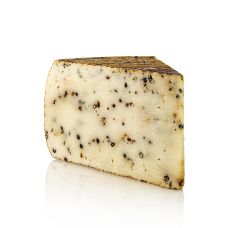 Pecorino Pepato, Hartkäse aus Schafsmilch mit Pfeffer, ganzer Laib, ca.1,5 kg