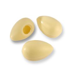 Pralinen-Ei-Hohlkörper, weiße Schokolade, klein, 40x26mm, Läderach (Ostern), 343 St