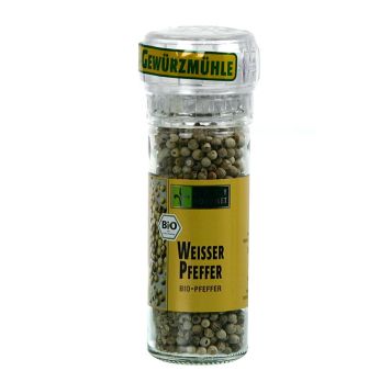 Gourmet-Gewürzmühle weißer Pfeffer, BIO, 56 g