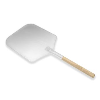 Pizzaschaufel, Aluminium mit Holzstiel, 35x30,5cm Schaufel, Stiel 43cm lang, 1 St