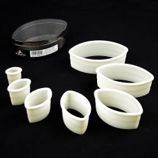 deBUYER Ausstecher, Schiffsform, Kunststoff, ø 2/3,5/5/6,5/8/9,5/11cm, 7 tlg.