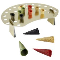 Mini-Hörnchen Basic, neutral, rot, grün, schwarz, ø 2,5x7,5cm, mit Waffelhalter, 1,1 kg, 260 St