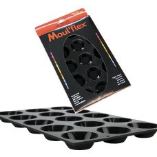 deBUYER Backform Moul´flex, 15 Mini-Tartlets, rund  ø 45 mm, 10mm hoch,17,5x30cm, 1 St