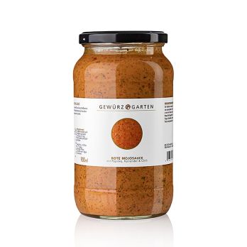 Gewürzgarten Rote Mojosauce, mit Paprika, Chili und Koriander, 900 ml