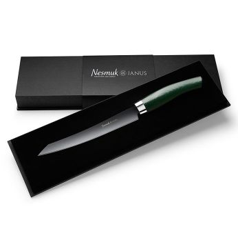 Nesmuk Janus 5.0 Slicer, 160mm, Edelstahlzwinge, Griff Micarta grün, 1 St