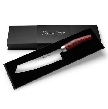 Nesmuk Soul 3.0 Kochmesser, 180mm, Edelstahlzwinge, Griff Micarta rot, 1 St