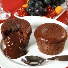 Fondant Chocolat - Schokoladensouffle mit flüssigem Kern, Delifrance, TK, 2,43 kg, 27 x 90g