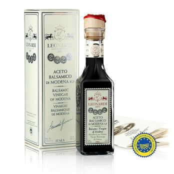 Leonardi - Aceto Balsamico di Modena IGP/g.g.A., Francobollo, 8 Jahre, 250 ml