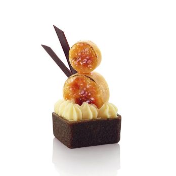 Dessert-Tartelettes - Filigrano, Quadrat, 3,3cm, H 1,8cm, Schokomürbeteig, 1,485 kg, 225 St
