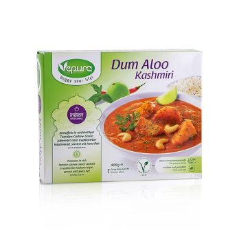 Dum Aloo Kashmiri - Kartoffeln in Tomaten Cashew Sauce mit Jeera Reis, TK, 400 g