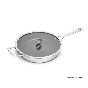 Olavson Kupferkern Pfanne, mit Deckel, beschichtet, 30cm, für alle Herdarten, 1 St