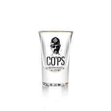 Cops Shotglas 2cl mit Goldrand, 20 ml