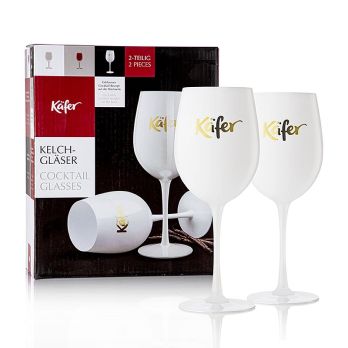 Käfer Cocktail Kelch aus Glas, weiss, 2 St