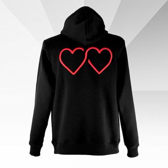 INFINITYLOVE - Hoodie Statement (Herzen Vorne & Hinten), regular fit, XS, 1 St