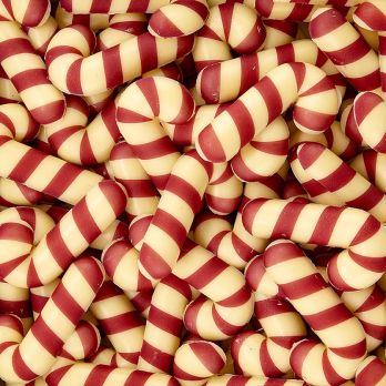 Schokoaufleger Candy Cane / Zuckerstange, 44x22mm, Dobla (77629), 400 g, 120 St