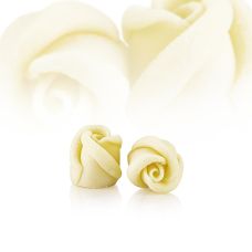 Rose mini, weiß, aus Schokolade, Dobla (77789), 266 g, 45 St