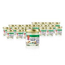English Clotted Cream (feste Creme), 56% Fett, Portionsglas, Devon, 672 g, 24 x 28g